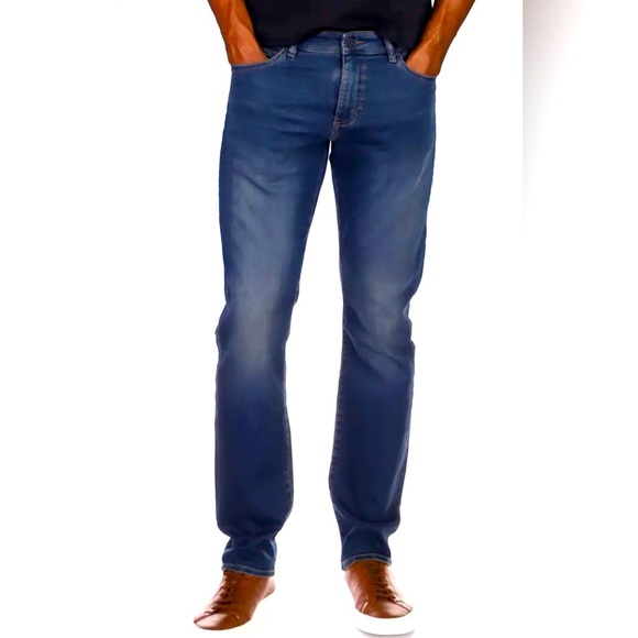 DL1961 Avery Modern Straight Jeans Size 33 X 34 Bridge Dark Wash Preppy Hipster - Picture 1 of 16